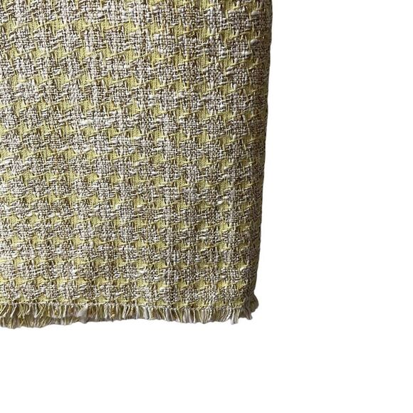 Ann Taylor Tweed Yellow Gray Houndstooth Pattern Skirt Size 12P NWT - Picture 4 of 8